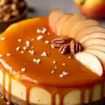 salted caramel apple cheesecake