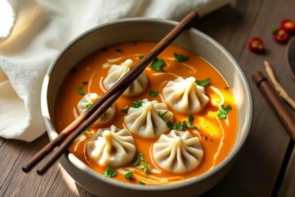 Thai Coconut Curry Dumpling Soup