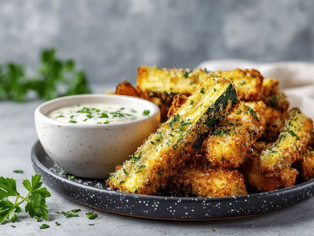 air fryer zucchini fries preparation steps