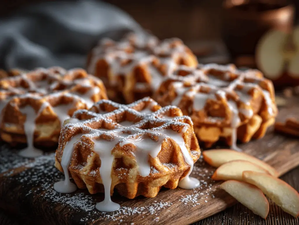 apple fritter waffle donuts - featured image