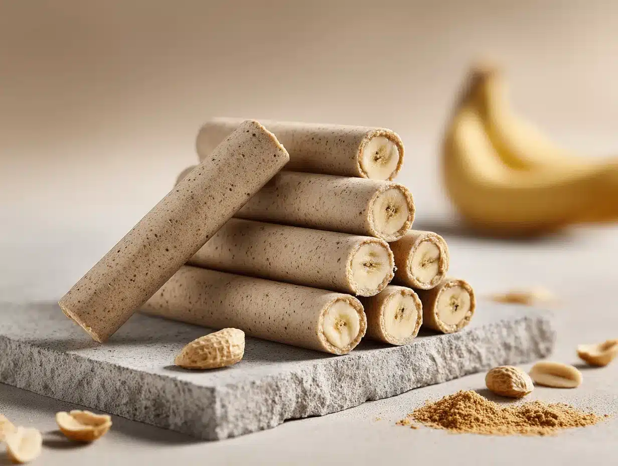 banana peanut butter dog treats preparation steps