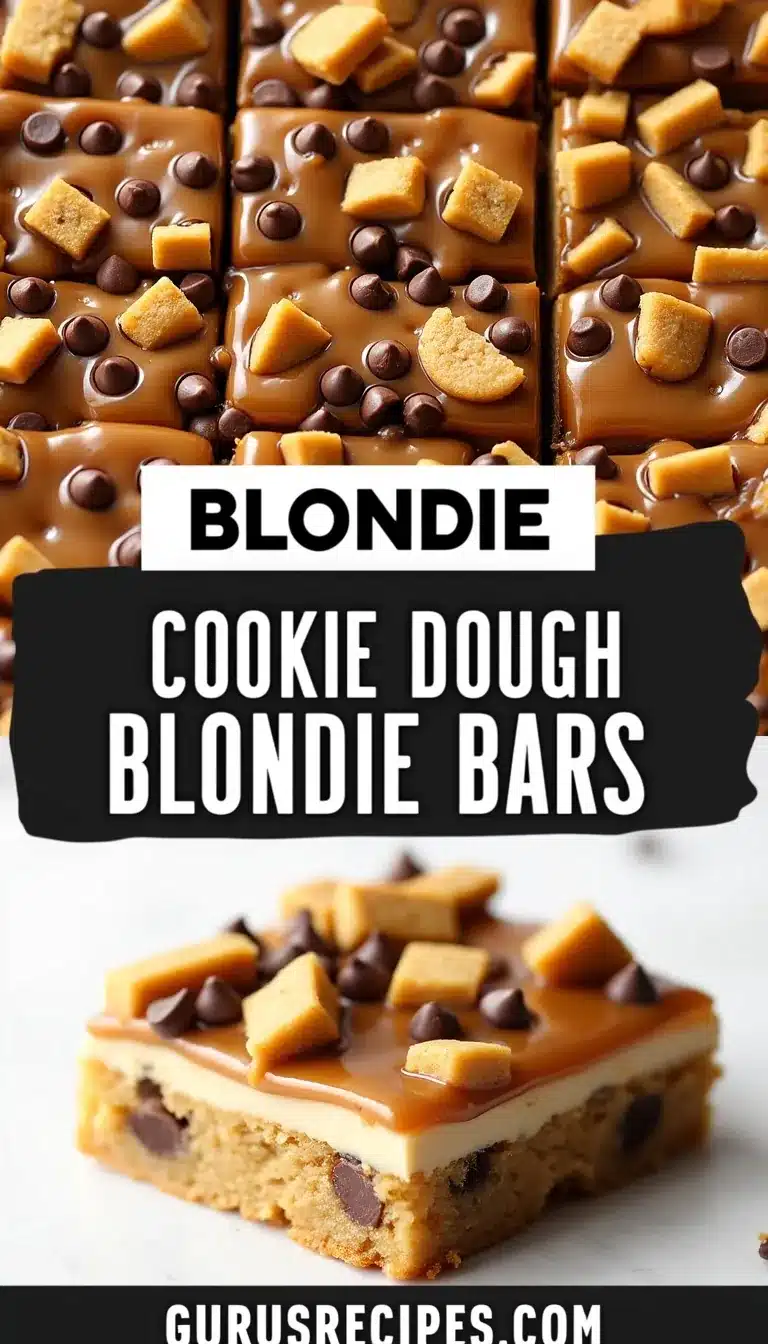 Pinterest pin for blondie cookie bars