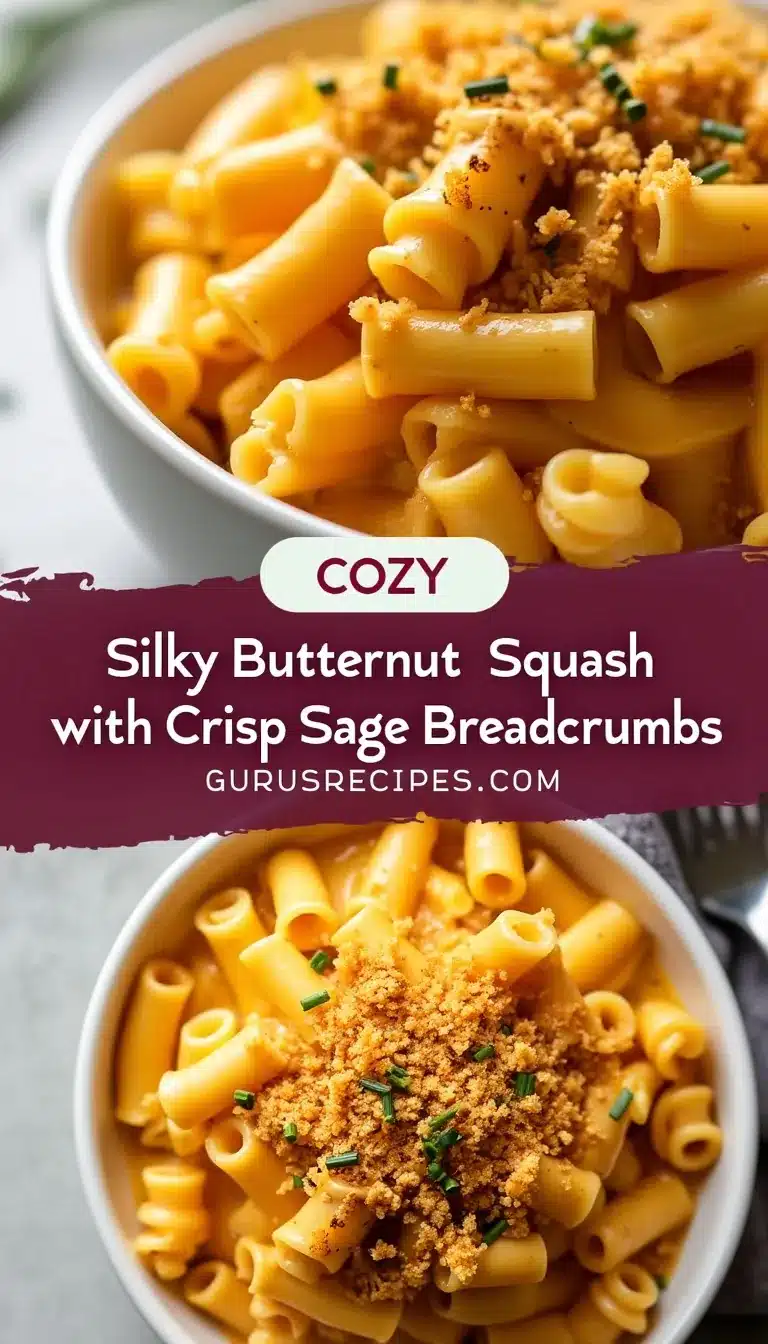 Pinterest pin for butternut squash mac and cheese