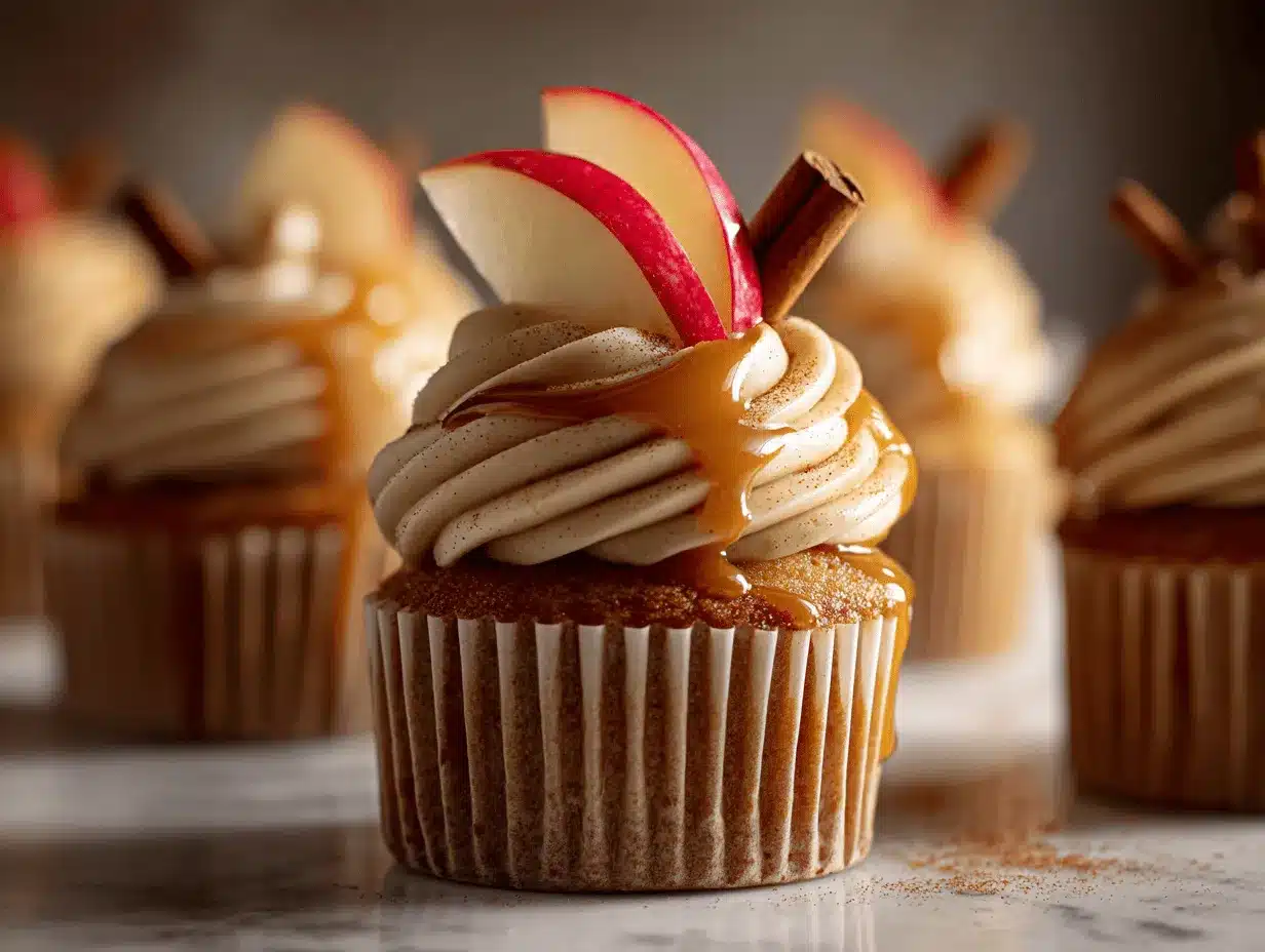 caramel apple cider cupcakes preparation steps