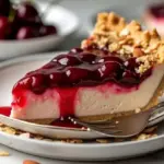 Cherry Almond Crisp Cheesecake Pie