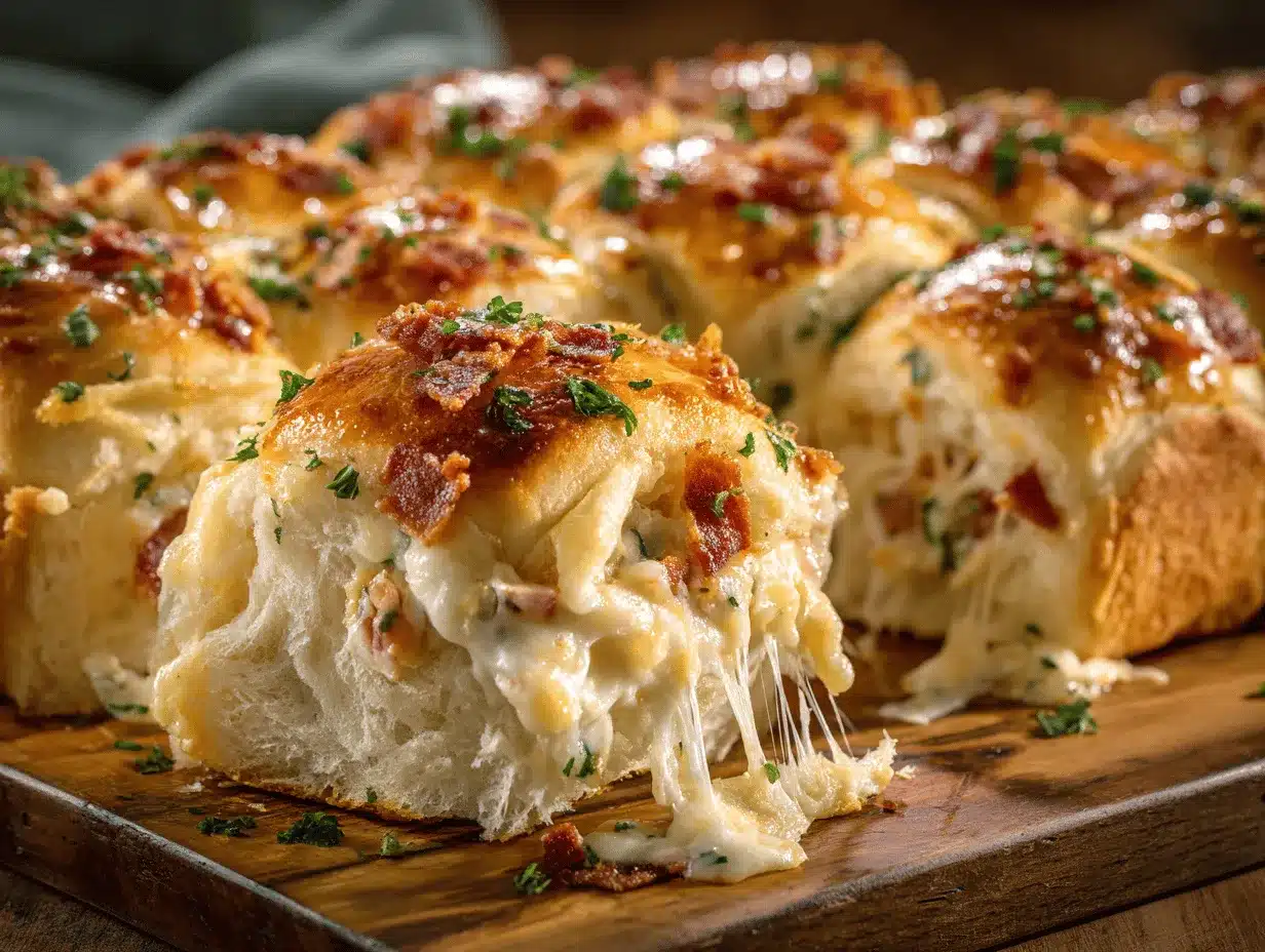 Chicken Bacon Ranch Pull Apart Rolls preparation steps