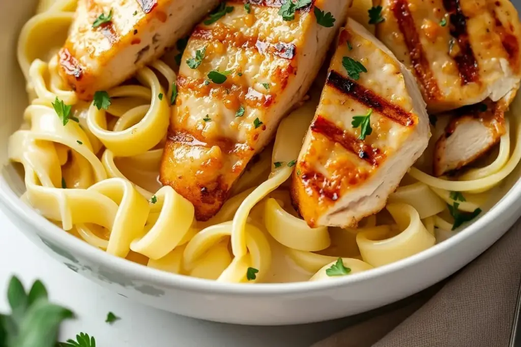 chicken with buttered noodles