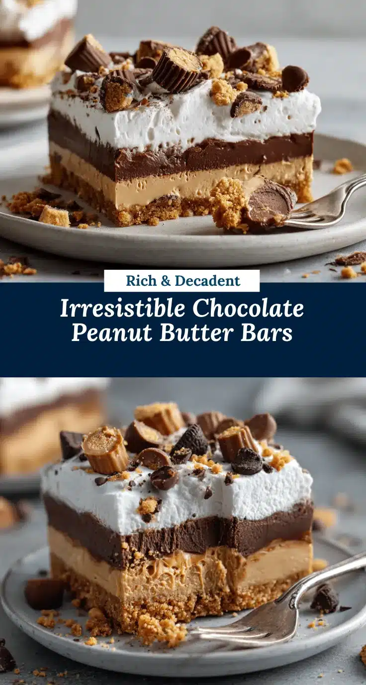 Chocolate Peanut Butter Dream Bars recipe