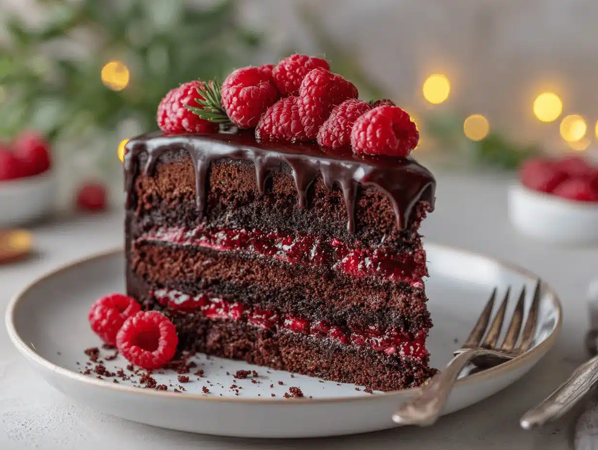 Chocolate Raspberry Cake preparation steps