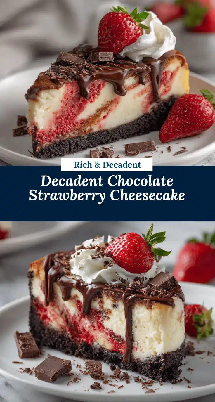 Chocolate Strawberry Swirl Cheesecake recipe