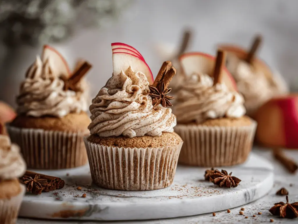 Cinnamon Apple Cider Cupcakes - featured image