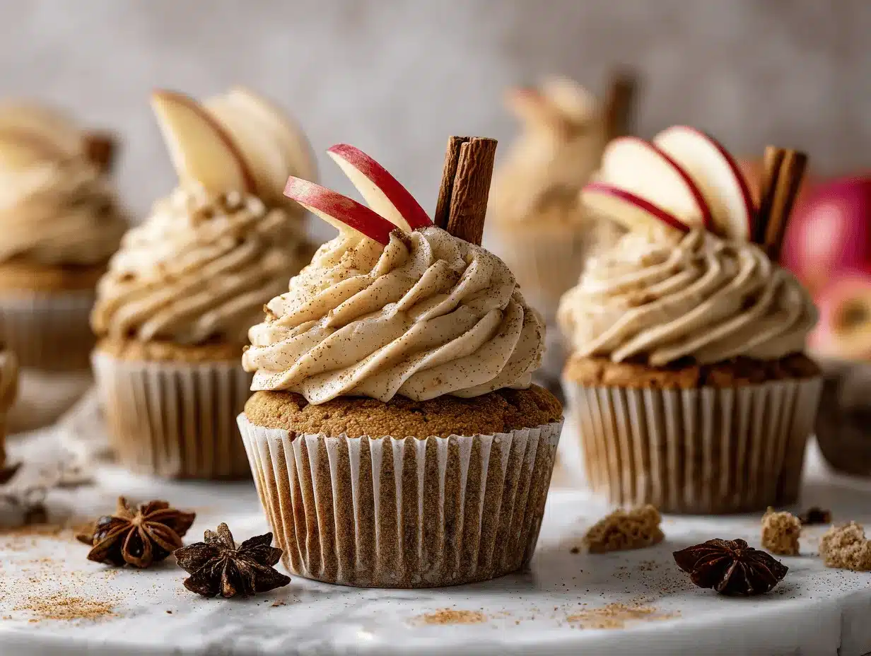 Cinnamon Apple Cider Cupcakes preparation steps