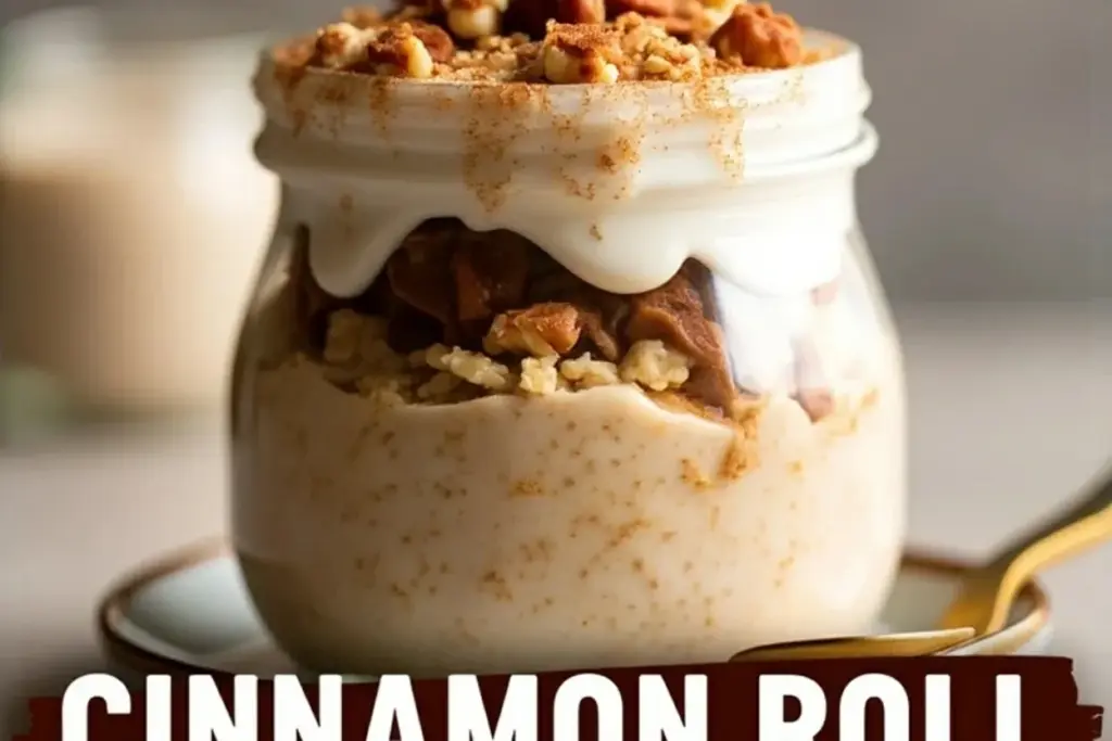 cinnamon roll overnight oats