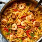 creamy Cajun shrimp and sausage pasta
