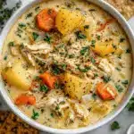 crockpot creamy chicken potato soup - featured image