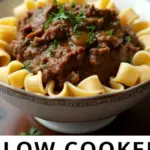 slow cooker beef and noodles