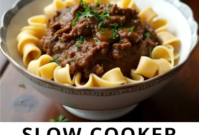 slow cooker beef and noodles