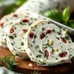 garden herb cream cheese log