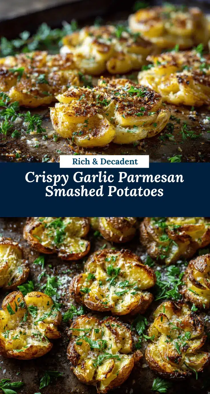 Garlic Parmesan Smashed Potatoes recipe