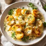 garlic sauce potatoes - featured image
