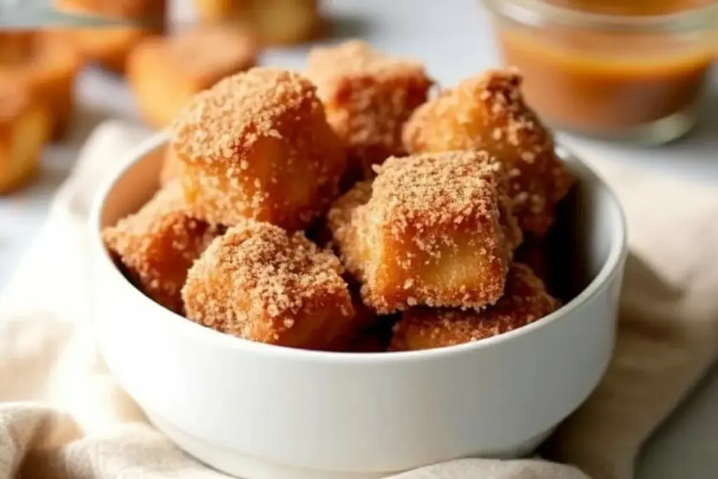 healthy air fryer apple fritter bites