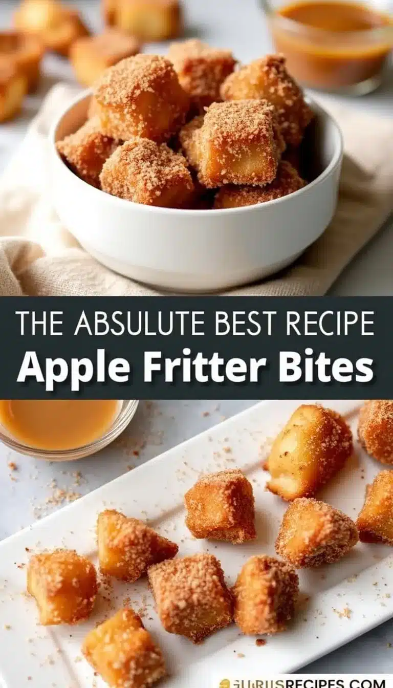 Pinterest pin for healthy air fryer apple fritter bites