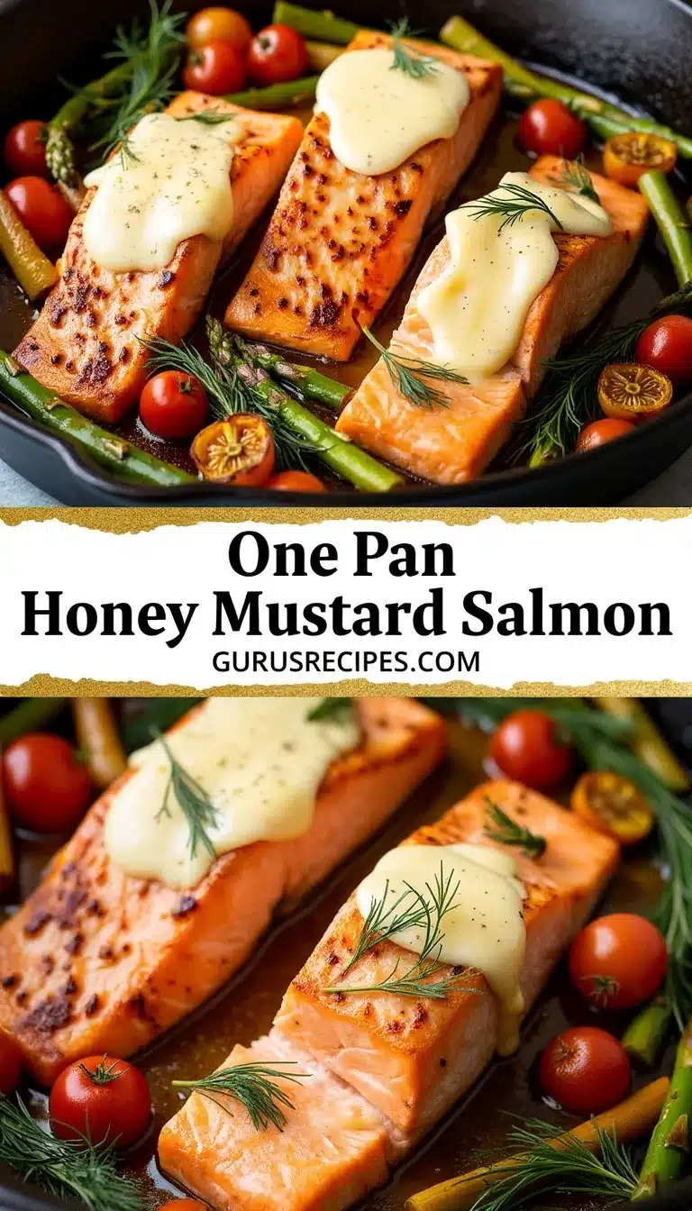 Pinterest pin for honey mustard salmon