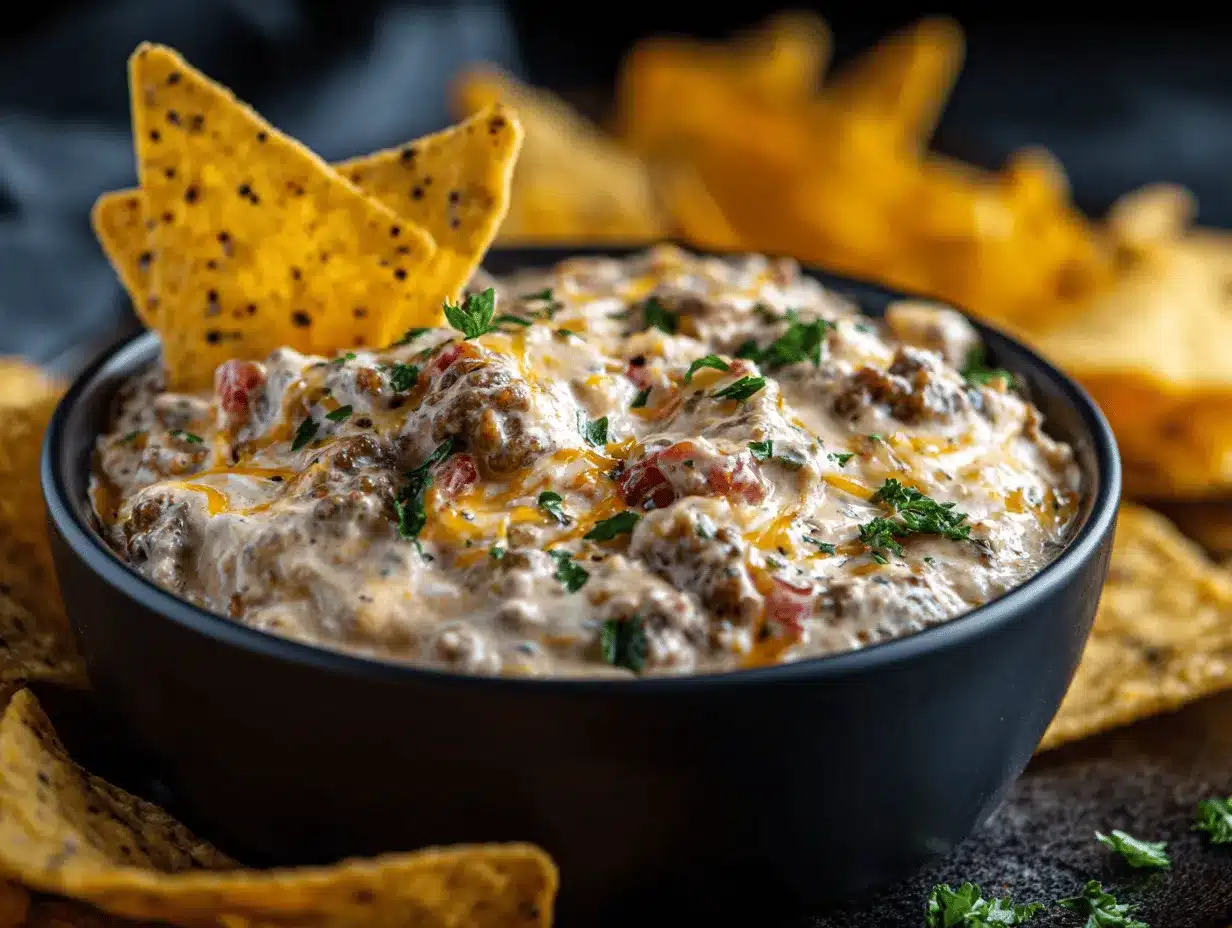 hot ranch sausage dip preparation steps