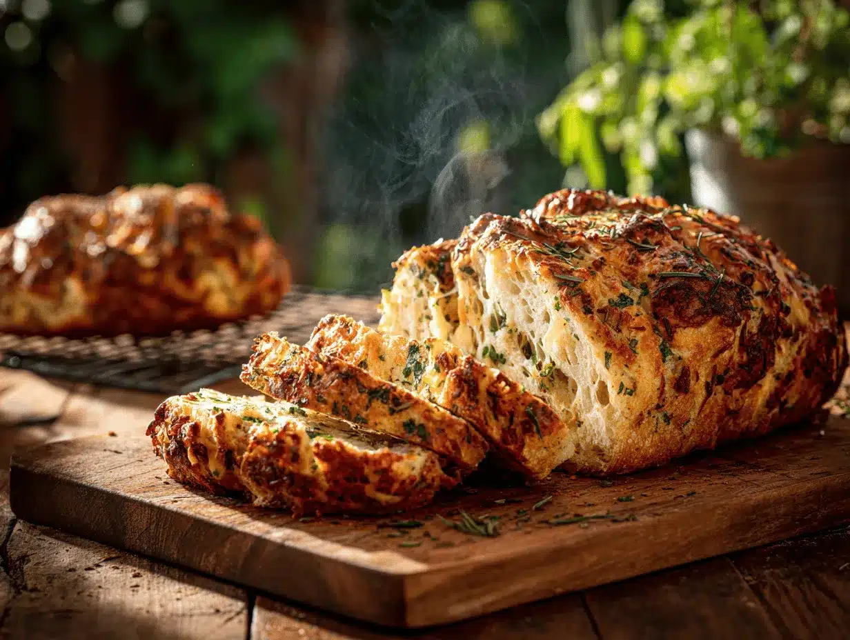 Italian Herb and Cheese Bread preparation steps