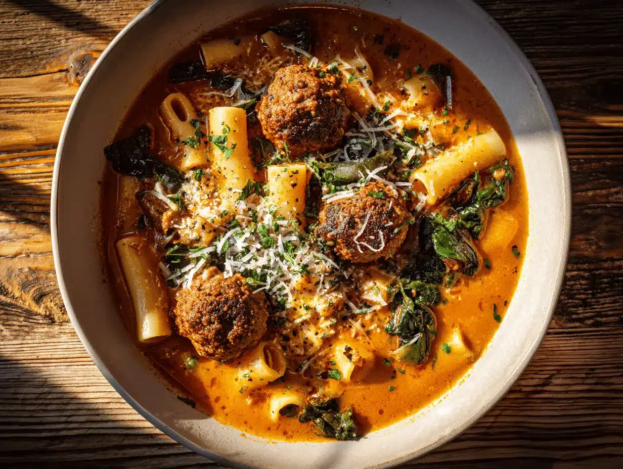 Italian meatball soup preparation steps