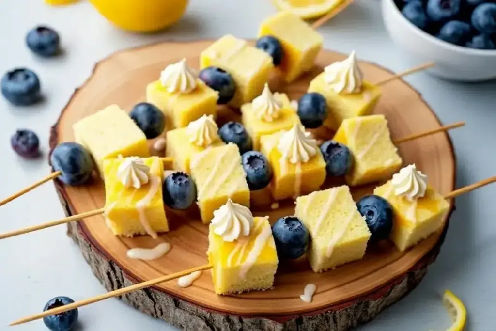 lemon blueberry cheesecake kabobs