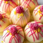 Lemon Raspberry Cheesecake Truffle Balls