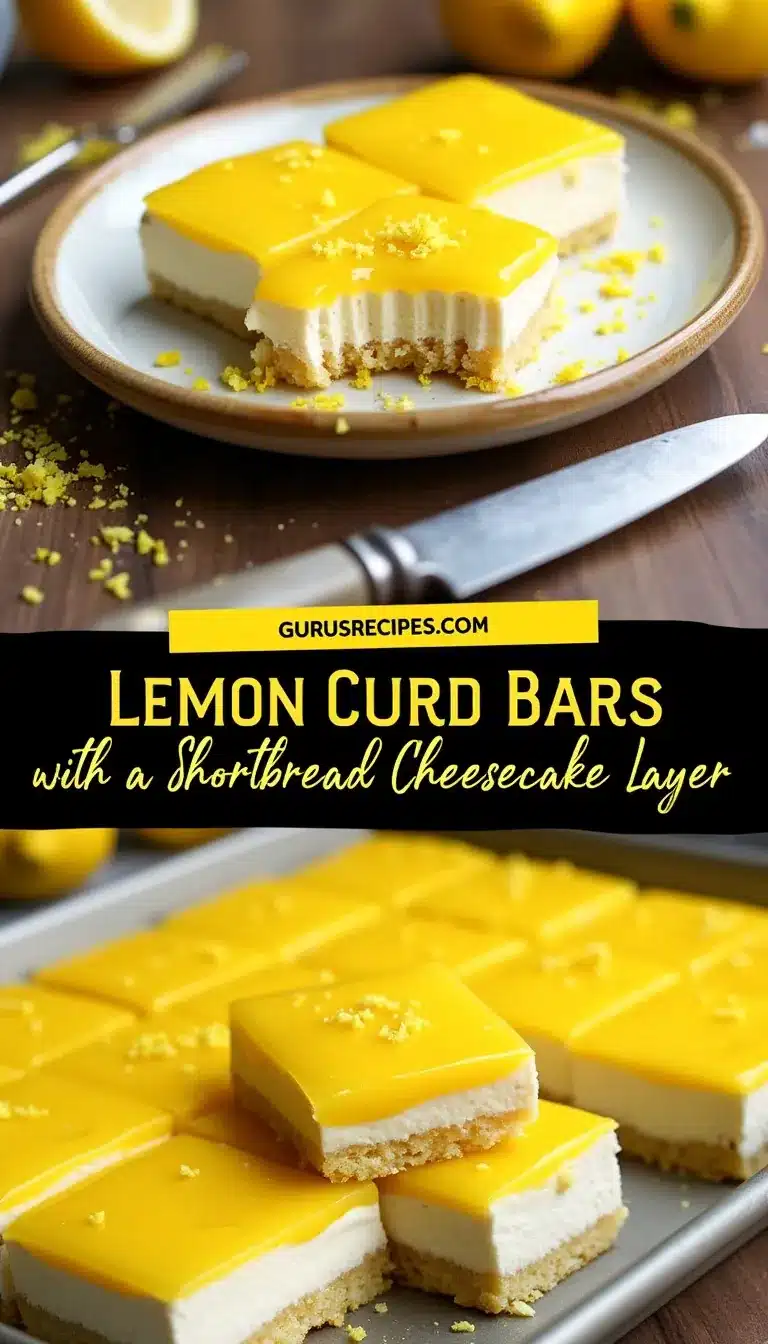 Pinterest pin for lemon curd bars