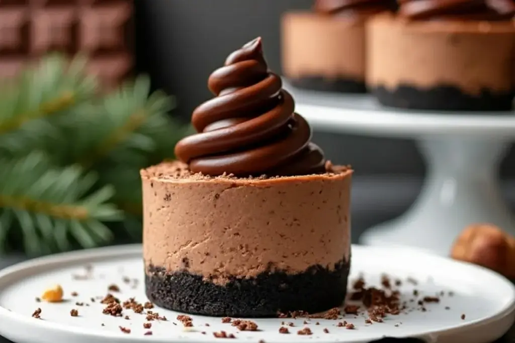 mini chocolate hazelnut cheesecakes