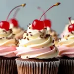 Neapolitan ice cream cupcakes