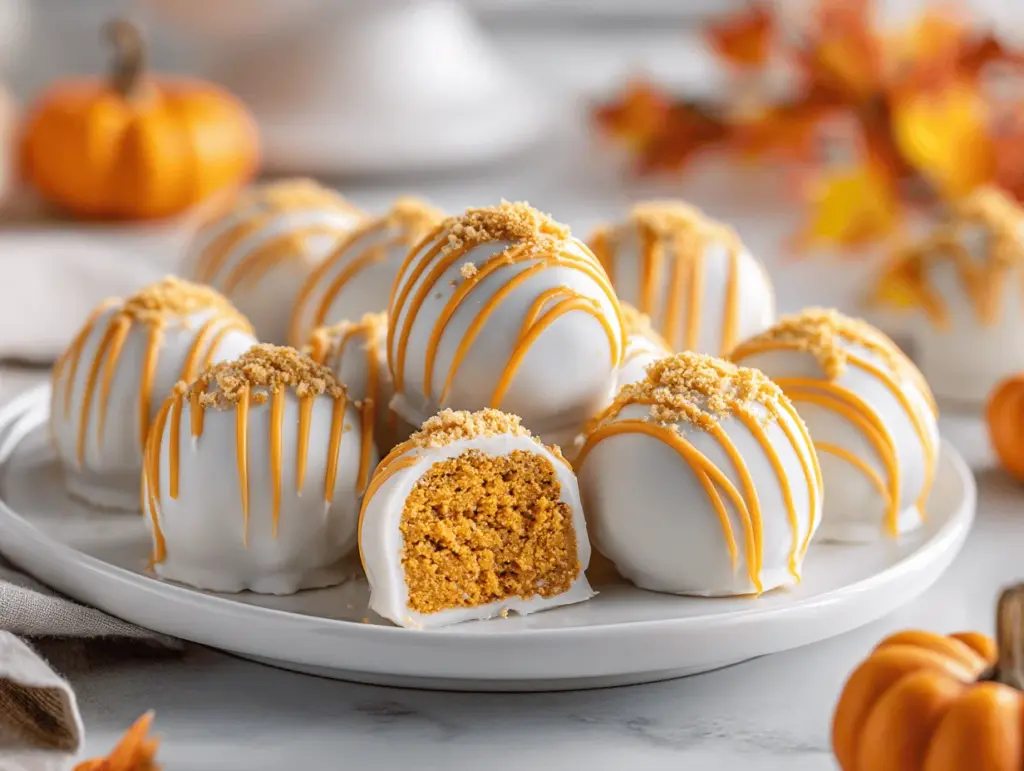No Bake Pumpkin Cheesecake Balls - featured image