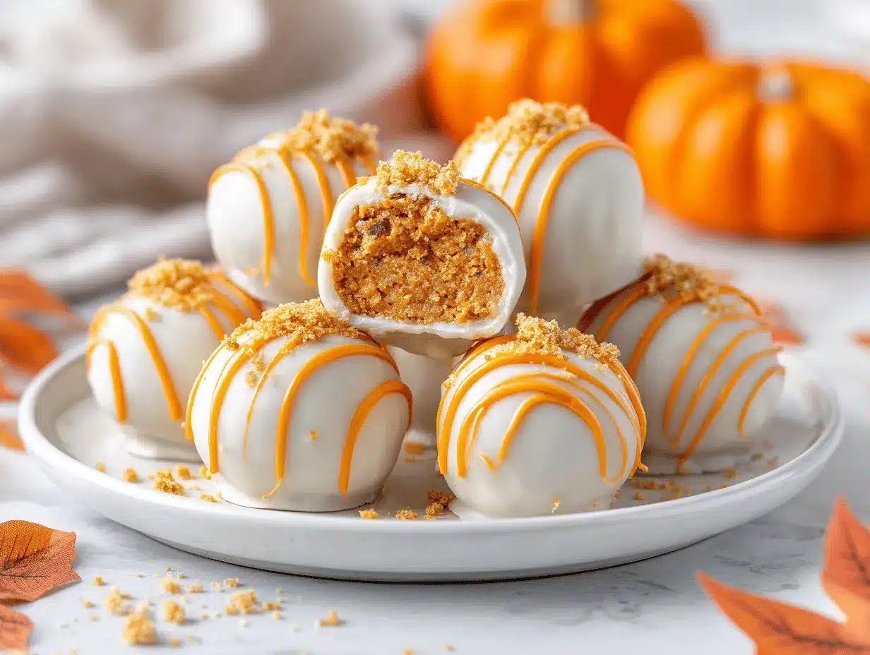 No Bake Pumpkin Cheesecake Balls preparation steps