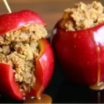oatmeal cookie stuffed baked apples