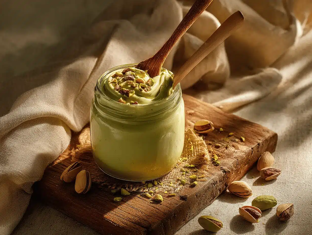 pistachio cream spread preparation steps