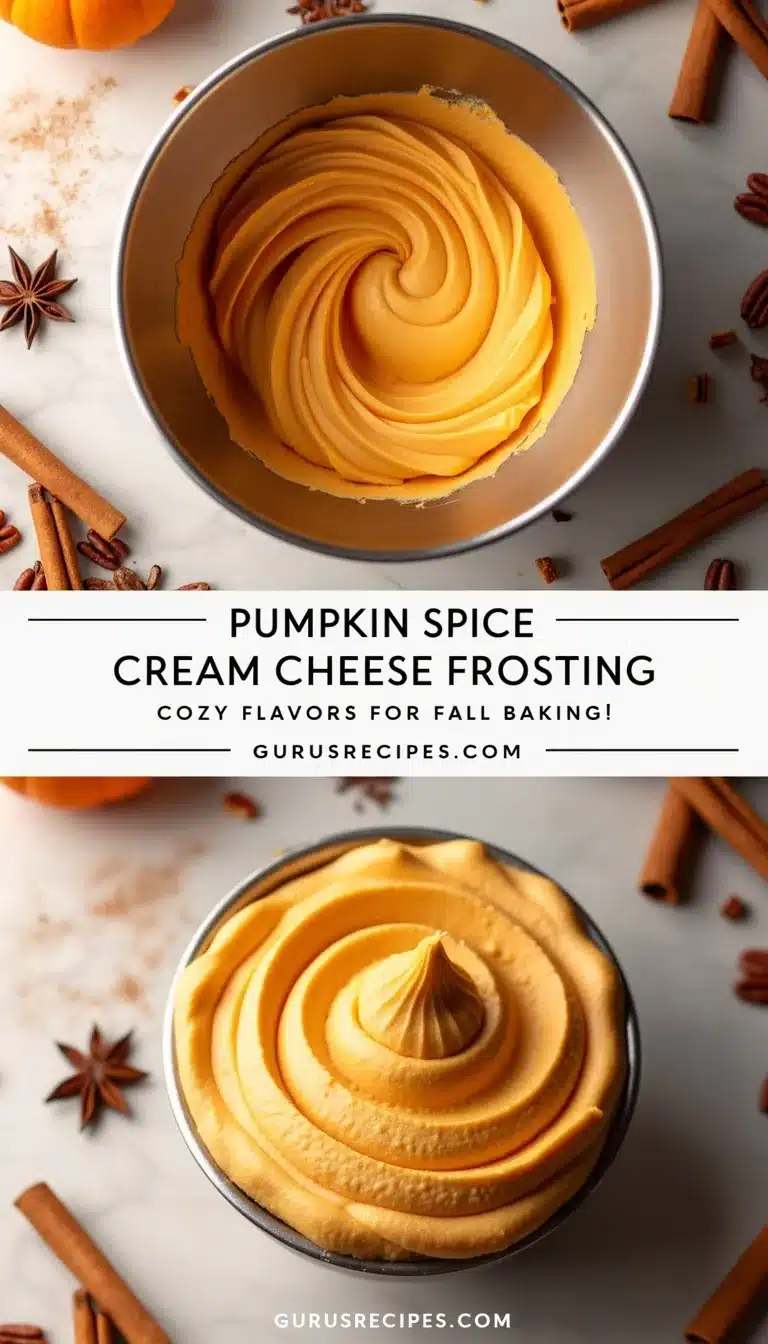 Pinterest pin for pumpkin spice cream cheese frosting