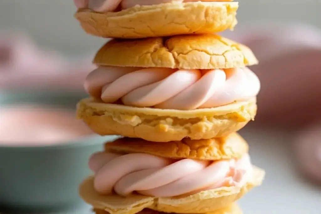 raspberry rose cream puffs