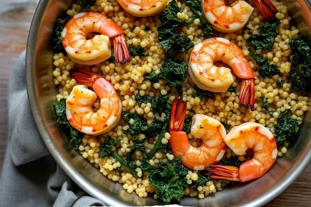 shrimp with garlic couscous