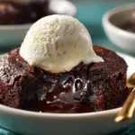 slow cooker chocolate lava brownies - featured image