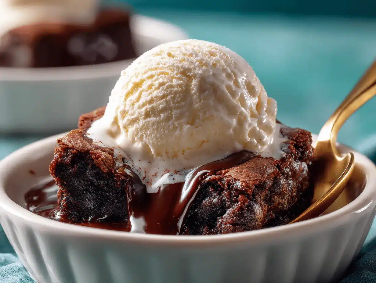 slow cooker chocolate lava brownies preparation steps