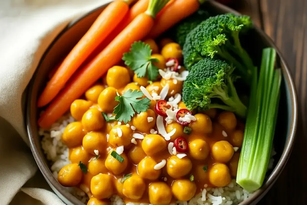 slow cooker coconut curry chickpeas