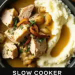 slow cooker creamy turkey and cauliflower mash
