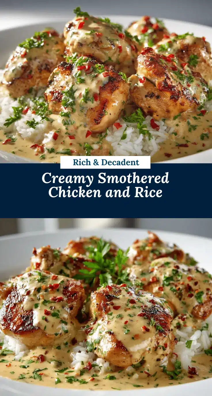 smothered chicken and rice recipe