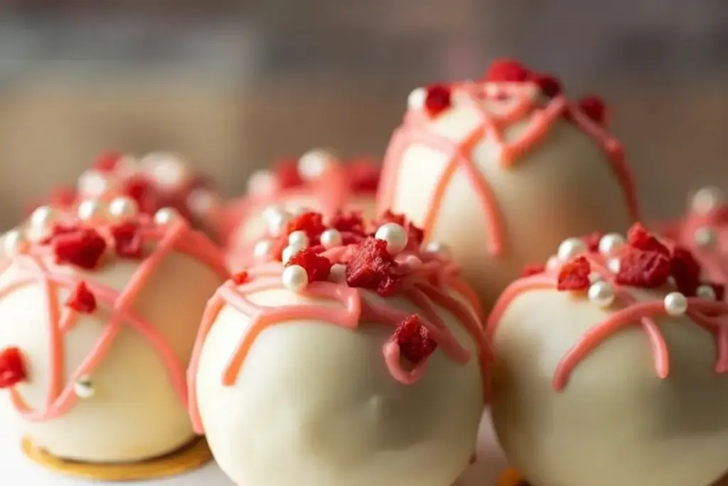 strawberry cheesecake truffle balls