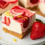 strawberry shortcake cheesecake bars