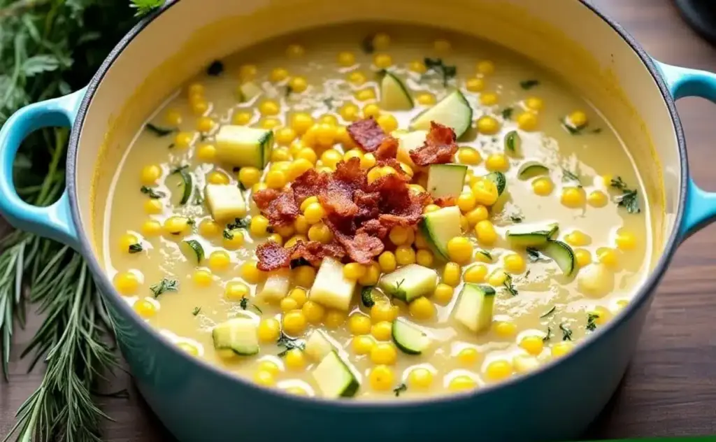 summer corn and zucchini chowder